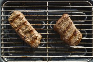 steak on electric grill